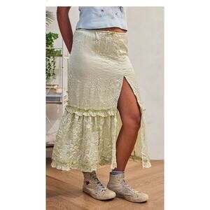 Urban Outfitters Light Yellow Midi Skirt